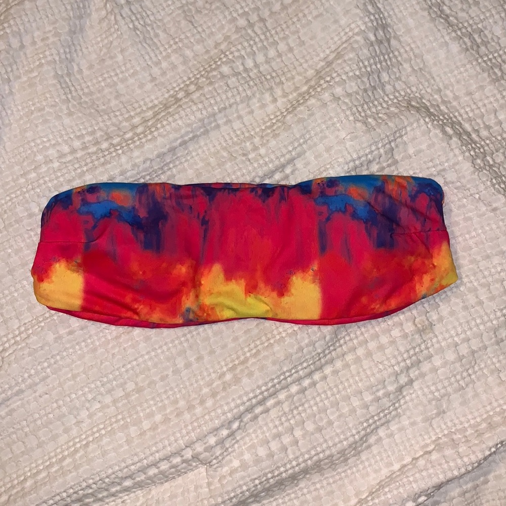 Tie Dye Bandeau Bikini Top